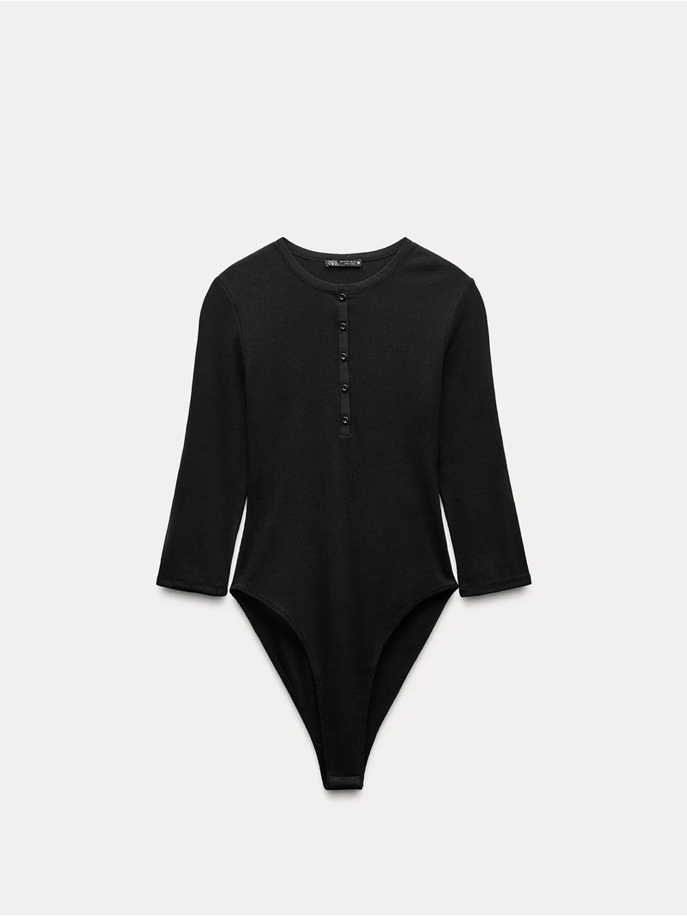 Zara Black Ribbed Bodysuit